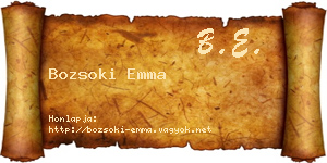 Bozsoki Emma névjegykártya